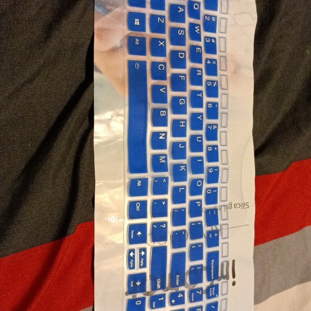 Blue Silicone Keyboard Cover